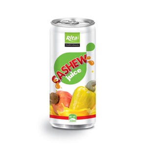 High Quality 250ml Aluminum <b>Canned</b> Cashew Juice Not From Concentrate Puree Beverage with Custom Original Packaging - Product Image 1