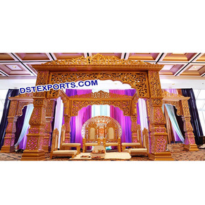 Nuevo DSTEXPORTS PL8083 Jodha Akbar Mandap Setup 2016, Conjunto de Mandap de Fibra de Vidrio Tallado a Mano para Bodas, Completamente Tallado, Ligero, NUEVA YORK - Product Image 1
