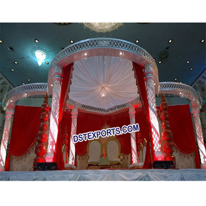 Modern Mandap Designer Carved Crystal <b>Wedding</b> Mandap Luxury Led Crystal <b>Wedding</b> Mandap Set Germany - Product Image 1