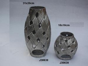 Marco de fotos de aluminio fundido, estilo tejido de bambú en acabado de níquel y decoración del hogar de dos tamaños - Product Image 3