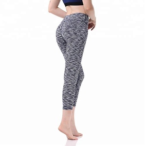 85% Polyester 15% Elastane High Quality Melange Pant Gymnastic Stretch Leggings - Product Image 6