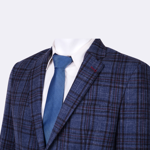 Traje de Negocios Transpirable de Seda y Lino para Hombre Steve & James, Cuello en V, Corte Moderno, Chaqueta Personalizable, Talla Ajustable - Product Image 1