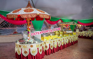 Indian Wedding Food Counters Stalls Designer Food Stall <b>Decoration</b> Traditional Indian Style Food Counters Stalls - Product Image 5