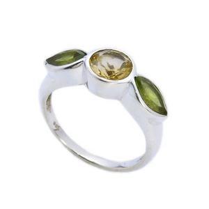 Hot Bán thiết kế mới Eternity vermeil Nhẫn handmade 925 sterling Silver Peridot và Citrine đa đá quý Vòng - Product Image 1