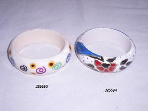 Brazaletes de madera pintados a mano con diseño de cebra para mujer y niña, pulseras de madera - Product Image 4