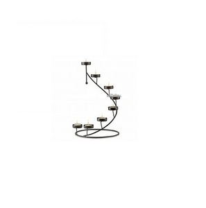 Elegant Designer Metal Candle Stand Holder Elegant <b>Lantern</b> & Jar Holder for Home Decor - Product Image 1