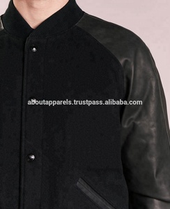 แจ็กเก็ตเบสบอลทีมตัวแทนสำหรับผู้ชายไซส์พิเศษพร้อมแขนเสื้อหนังขนสัตว์ซาตินสำหรับฤดูหนาวตามสั่ง - Product Image 3