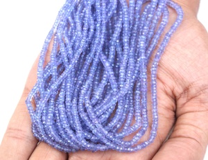 ลูกปัดพลอย tanzanite ธรรมชาติขนาด16นิ้วสำหรับทำเครื่องประดับ - Product Image 3