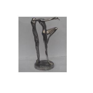 รูปปั้นหญิงสาวเต้นรำ ทำจากอะลูมิเนียมหล่อ ผิวเคลือบนิกเกิลหยาบ ของตกแต่งบ้าน ประติมากรรมโลหะ - Product Image 5