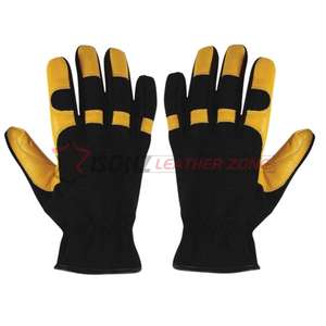 Gants de mécanicien en cuir multi-usages avec des caractéristiques anti-coupure, imperméables et ignifuges, longueur de 10 pouces - Product Image 5