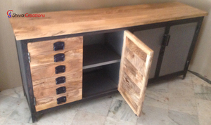 Aparador Indio Retro Industrial Vintage Moderno al por Mayor, Muebles de Dormitorio de Madera Maciza Fabricados en Fábrica - Product Image 3