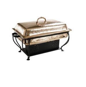 Solid Brass Chafing Dish Superior Quality <b>Buffet</b> Food <b>Warmer</b> Chafing Dish With Wrought Iron Stand - Product Image 6