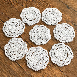 Dining Decor Cotton Cord Crochet Handcrafted <b>Round</b> <b>Placemat</b> - Product Image 3