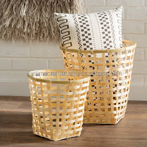 Eco-friendly <b>Woven</b> Bamboo Storage <b>Baskets</b>/ Bamboo <b>Laundry</b> <b>Baskets</b> - Product Image 6