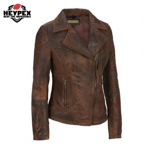 Chaqueta de moda de invierno para mujer al por mayor con logotipo personalizado decoración de botones de talla grande cuero acabado procesado - Product Image 3