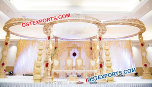 Mandap de Boda Indio con Diseño de Madera, Decoración para Bodas Indias, Fabricante de Mandaps para Matrimonios Hindúes, Decoración para Eventos NEWYORK - Product Image 6