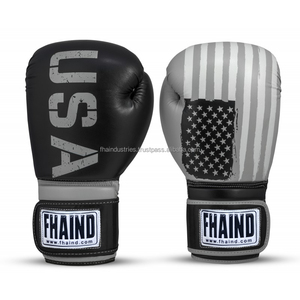 Gants de boxe en cuir PU USA Drapeau/Fournisseur de Sialkot Pakistan - Product Image 1