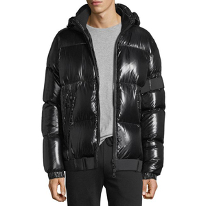 Veste matelassée pour homme, chaude pour l'hiver, sans capuche, en toile, polyester, nylon, coupe-vent, respirante, couleur personnalisée - Product Image 1