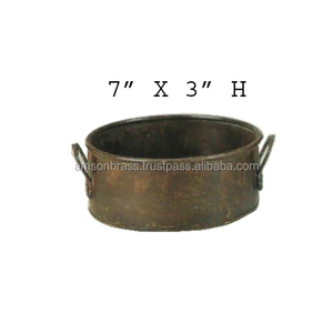 Maceta de forma redonda de Metal de diseño de lujo maceta decorativa para el hogar y la Oficina al aire libre/maceta de jardín de hierro de Metal - Product Image 2