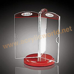 Soporte de acrílico giratorio para menú, soporte de menú para restaurante, cafetería, Club, Bar, pantalla acrílica, 3 lados - Product Image 1