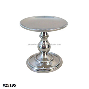 Soporte de vela de decoración de jardín de granja con acabado plateado de Metal Soportes de vela de aluminio con acabado plateado para Iglesia - Product Image 5