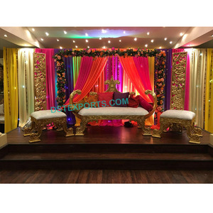 Estilo asiático, muebles de boda asiáticos, conjunto de sofá de escenario de boda musulmán asiático, sofá elegante de boda musulmán - Product Image 1