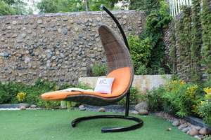 Fauteuil balançoire en rotin synthétique d'extérieur, salon sirène Ariel, pour l'extérieur, haute qualité - Product Image 3