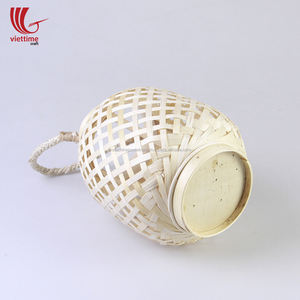 ตกแต่งทอผ้าเทียนไม้ไผ่โคมไฟขายส่งจากเวียดนาม - Product Image 5