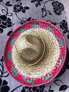 Venta al por mayor Sombrero Panamá de Paja Unisex-Estilo Rayas Patrón Liso - Product Image 2