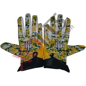 Guantes de fútbol americano personalizados ULTRS silicona pegajosa antideslizante Palma sublimada Camo superior transpirable de talla grande opciones personalizadas - Product Image 2