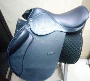 Sillín de caballo inglés de cuero genuino, para saltar - Product Image 1
