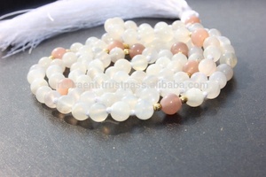 Moda 2022, piedra lunar, borla anudada, Yoga, Mala 108, cuentas, collar, joyería de piedras preciosas artesanales - Product Image 3