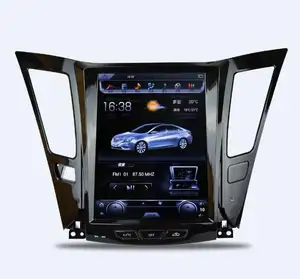 Rádio de carro com dvd player, rádio automotivo com tela de 10.4 polegadas, android 9.0, gps, para sonata 8, 2011-2015