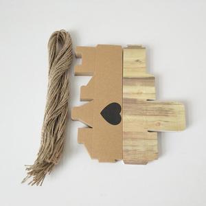 Boîte à bonbons en papier Kraft, sac cadeau romantique avec ficelle en jute en toile de jute, fournitures cadeaux de <span class=keywords><strong>mariage</strong></span>, - Product Image 6