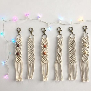 Llavero de Macramé para Regalo, Accesorios de Moda Hechos con Cuerdas de Algodón - Product Image 2