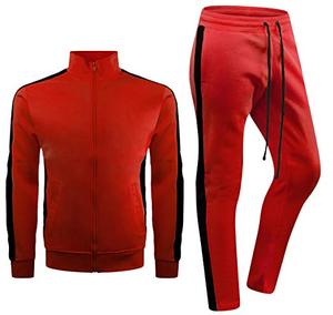 Red track suit custom made tracksuits for men jogging summer - Product Image 1