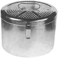 Stainless Steel Surgical Dressing Cotton Jar With Lid Vet Surgical