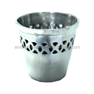 Bougeoir votif en métal de créateur découpé au laser en laiton lanterne votive style diamant décoration de la maison - Product Image 1