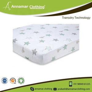 Drap-housse pour berceau avec conception personnalisée imprimé floral coton biologique drap de berceau certifié GOTS - Product Image 2
