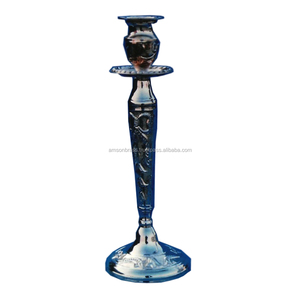Polished Metal <b>Candle</b> Holder Pillar <b>Candle</b> Stand - Product Image 5