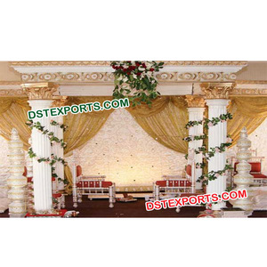 Mandap romain pour mariage, ensemble de mandap carré pour mariage nigérian, mandaps de mariage Washington - Product Image 1