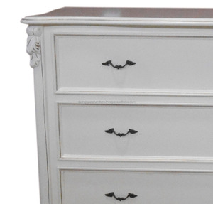 Armoire de rangement en bois acajou, meuble blanc, Style français - Product Image 4
