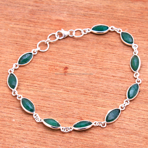 Pulsera de plata de ley 925 con forma de marquesa, joyería de piedras preciosas Turquesa - Product Image 5