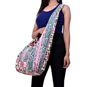 Tendance bohème coton femmes sac à bandoulière unique Long écologique résistant à l'eau maison lavable indien voyage sac à provisions - Product Image 2