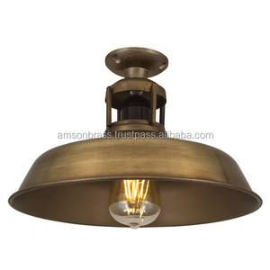 Flush Mount Brass Antique Finishes Pendant <b>Light</b> for Home Decor - Product Image 1