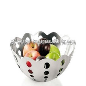 Bol à Fruits en acier inoxydable, vente directe d'usine, bol à Fruits de luxe au Design moderne - Product Image 2