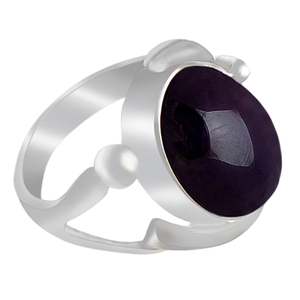 Cabujón amatista piedra preciosa 925 plata esterlina clásico bisel ajuste anillo joyería moda fiesta boda regalo compromiso - Product Image 3