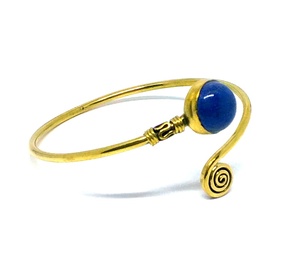 Bracelet manchette élégant fait main en gros avec pierre précieuse turquoise naturelle, bijoux de luxe - Product Image 2
