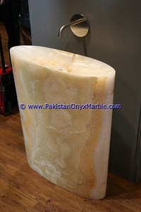 Lavabos de Pedestal de Ónix Blanco, Lavabos de Sobremesa de Ónix Blanco, Lavabos de Baño de Ónix Blanco - Product Image 6