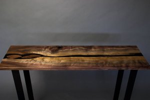 Mesa de centro rústica de lujo indio con borde vivo Material metálico para sala de estar o entrada Muebles para el hogar - Product Image 4